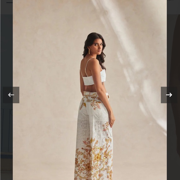 NWT Hemant & Nandita Tora Eyelet Pants Large - Picture 3 of 4